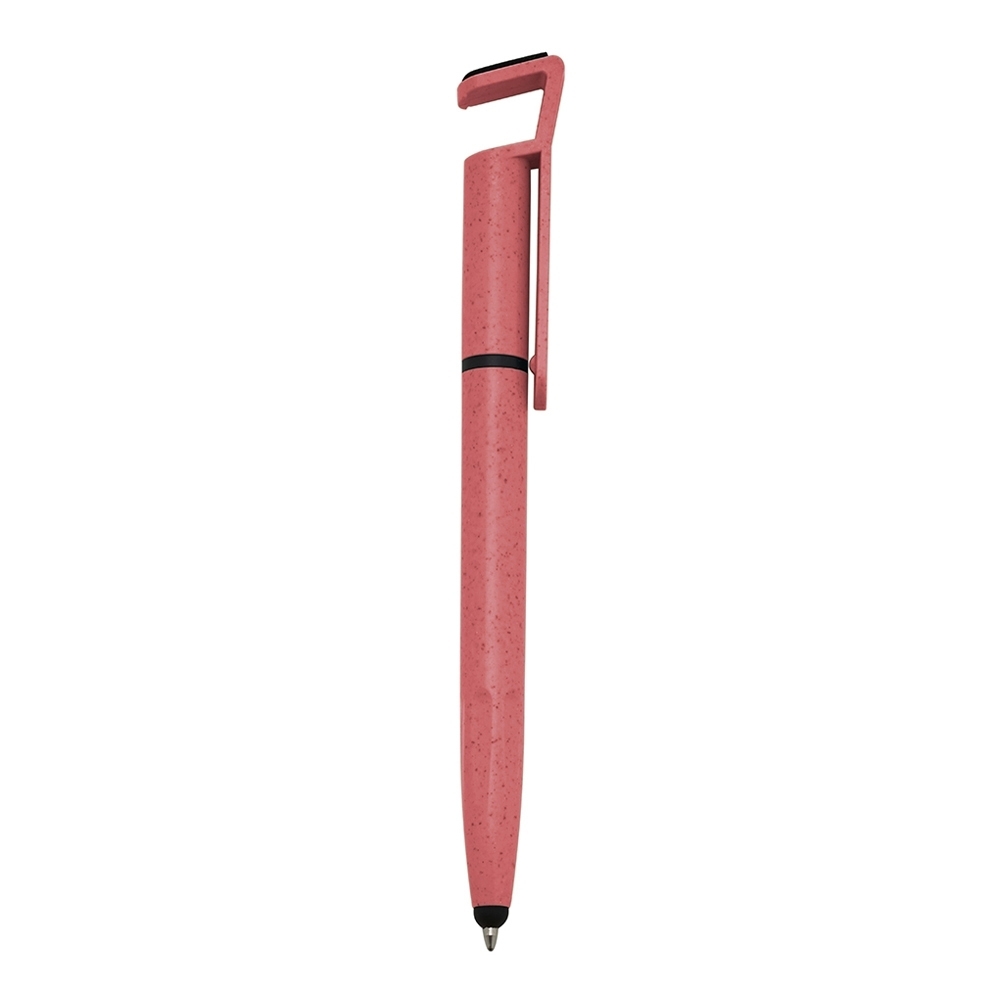 00708T | Caneta Fibra de Bambu Touch com Suporte