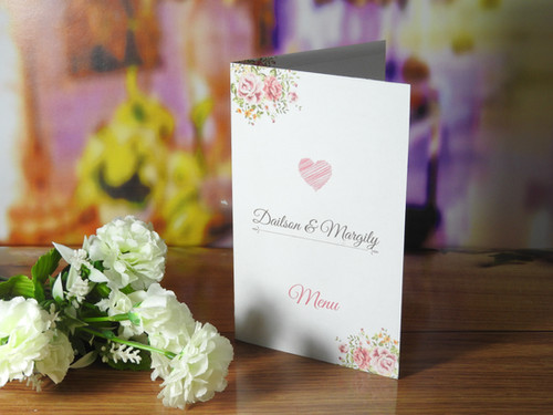 10 Menus 20x15cm com 1 dobra