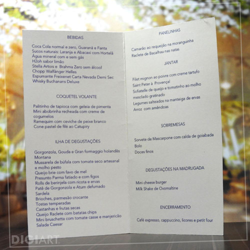 10 Menus 20x23cm