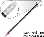 Lápis Personalizado Resinado Com Borracha — foto 2