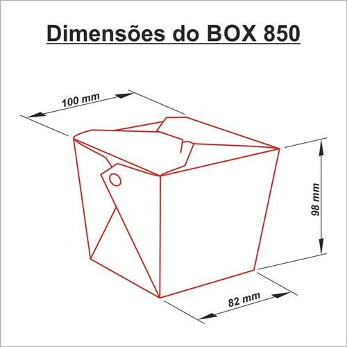Box para Comida Chinesa 850 Personalizado — foto 2