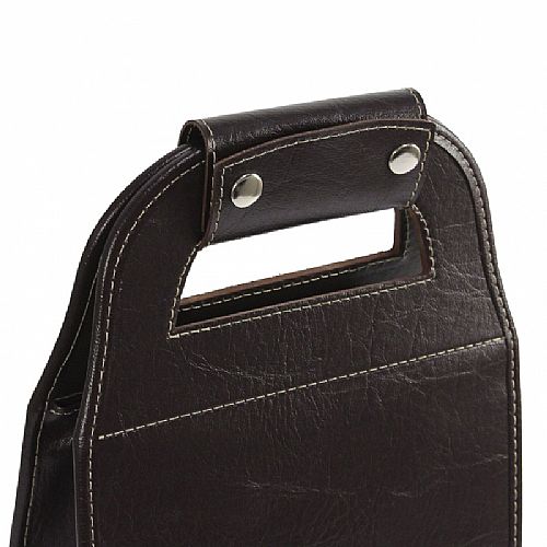Bolsa Porta Garrafas 2 Divisórias em Couro Sintético 33x19,5cm — foto 2