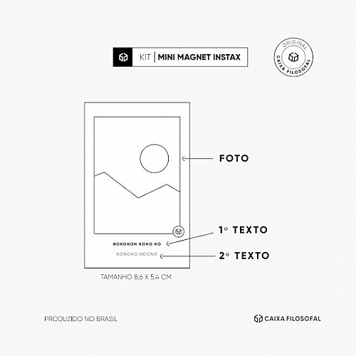 KIT com 5 Magnet Instax - Personalize com uma foto + texto — foto 2