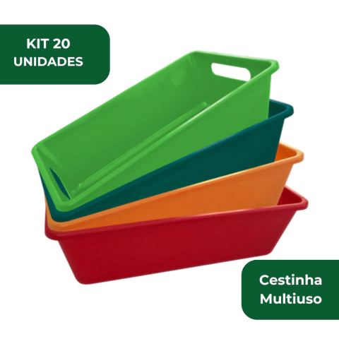 20 Cestinhas de Compras Multiuso Organizadoras Plásticas Farmácia Conveniência