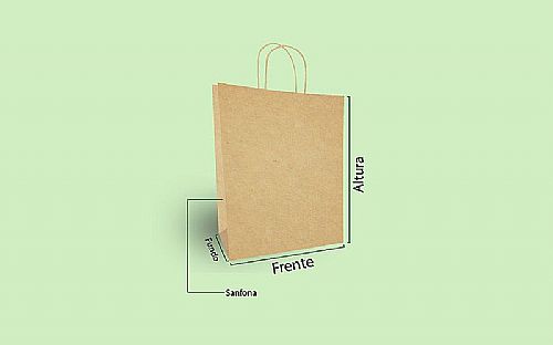 Sacolas de Papel Kraft Personalizada (foto 2)