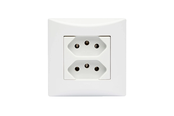 542411 CJ 1 TOM 2P+T DUPLEX 20A 250V BR SS