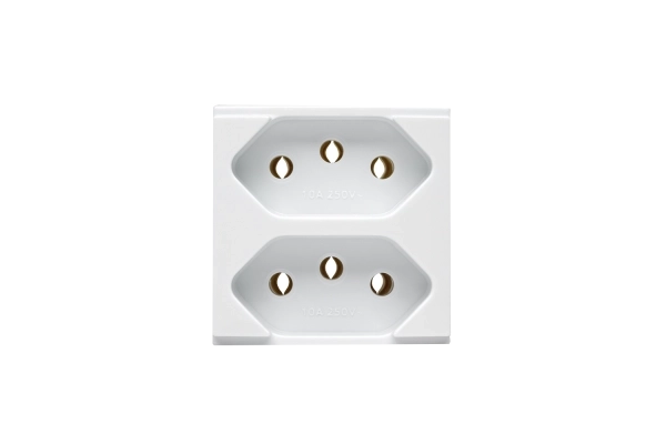 572421 MOD TOM 2P+T DUPLEX 10A 250V BR BRV