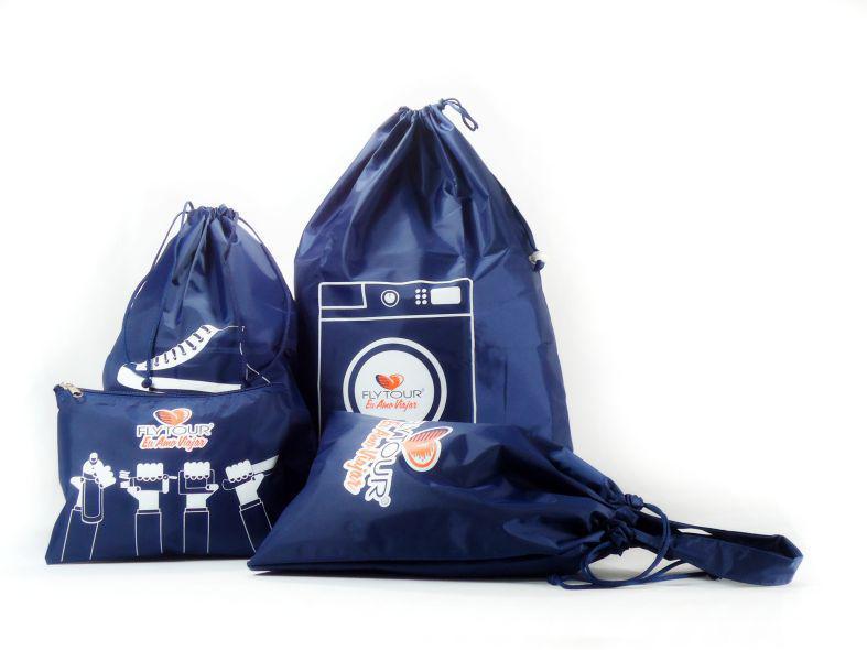 61 - Kit Viagem em Nylon Emborrachado
