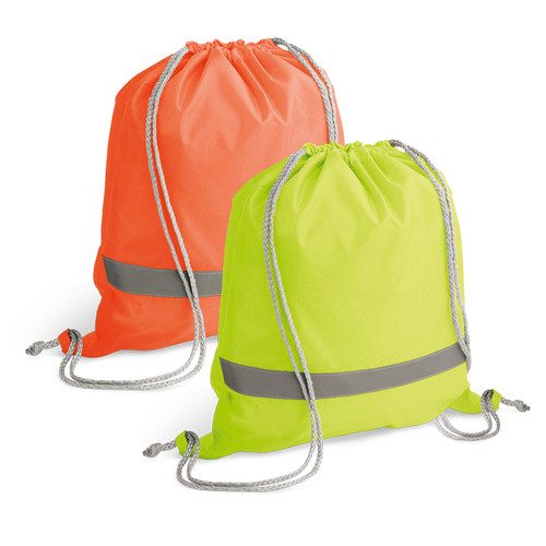 92835s Mochila Saco em Nylon com Faixa Refletiva
