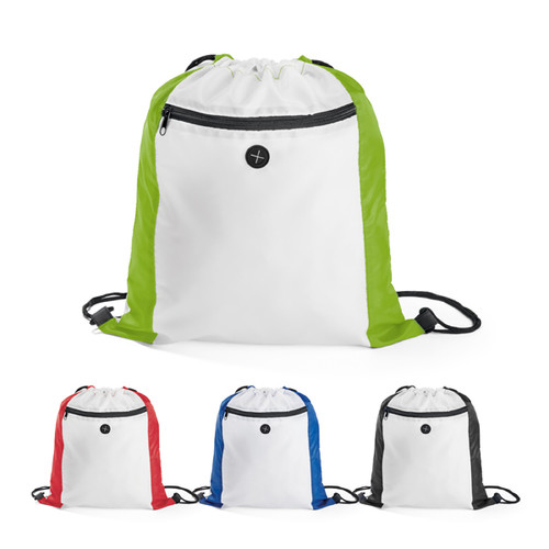 92911s Mochila Saco em Nylon com Bolso e Saída para Fone