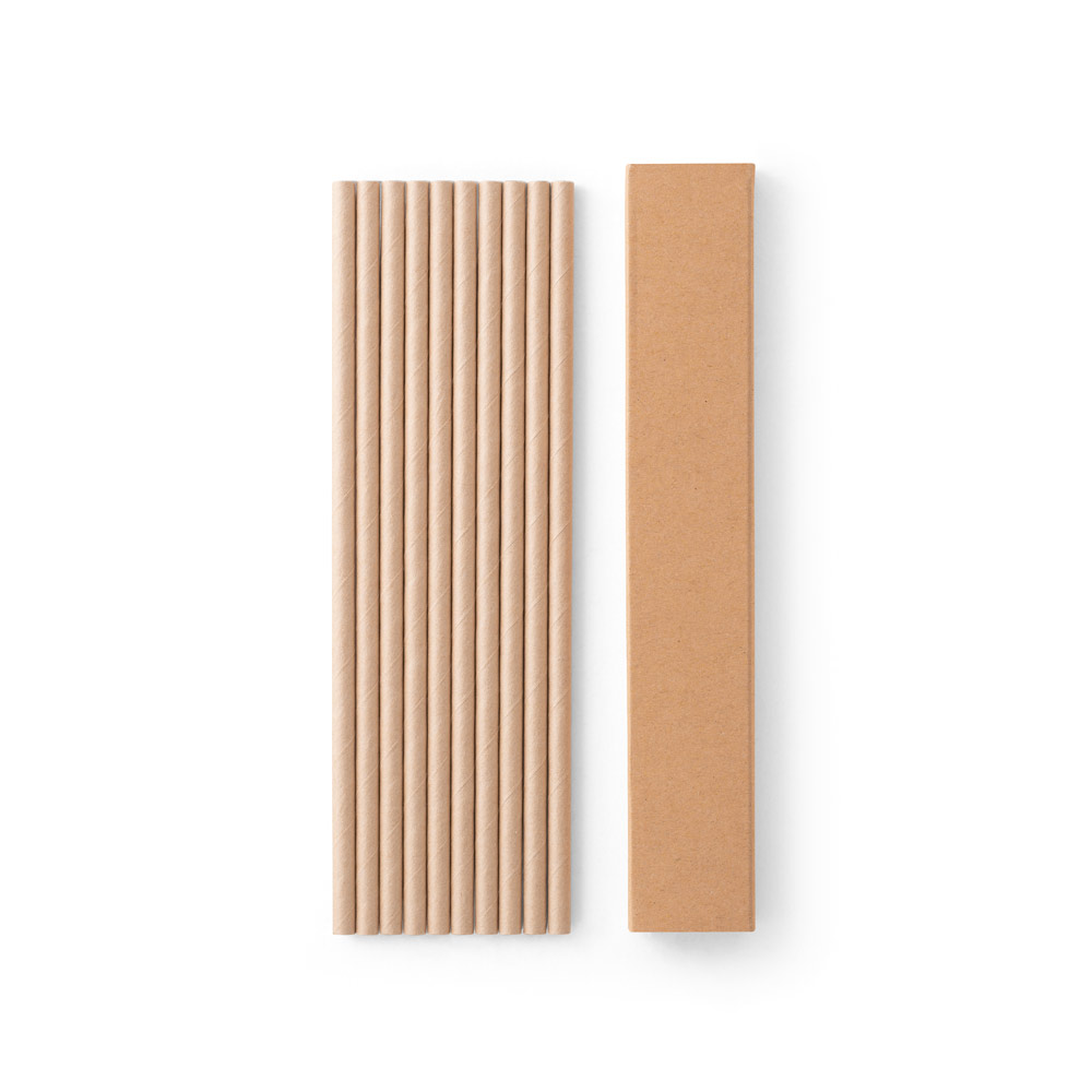 kit de 10 canudos em papel kraft — foto 4