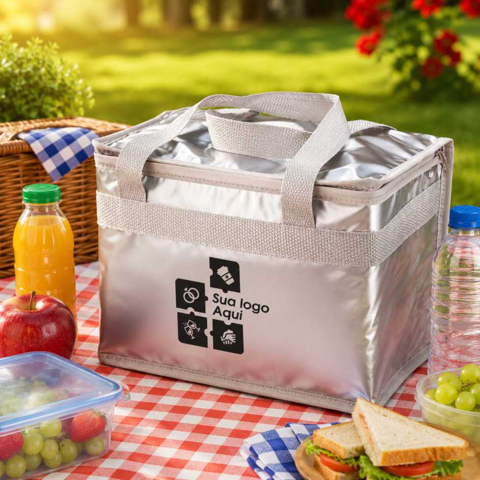 A bolsa térmica 13 litros pvc laminado é uma bolsa