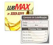 Adesivos troca de óleo personalizado — foto 2
