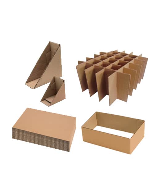 Acessórios de papelão ondulado