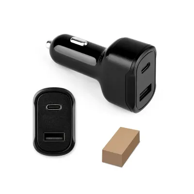 Adaptador Automotivo Usb c e Usb a em Abs 100 Reciclado
