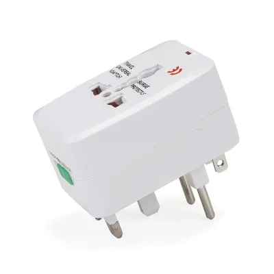 Adaptador Universal de Tomadas 3 em 1 Com Luz