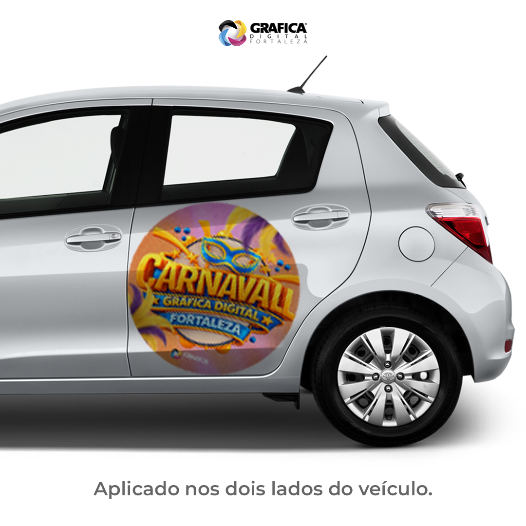 Adesivo Automotivo Bola Tam. 100x100cm 100x100cm Adesivo Automotivo Corte Reto Instalação a combinar após a confirmação da compra