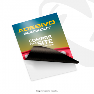 Adesivo Blackout Impresso M² Vinil Branco 4x0 Brilho Corte Reto