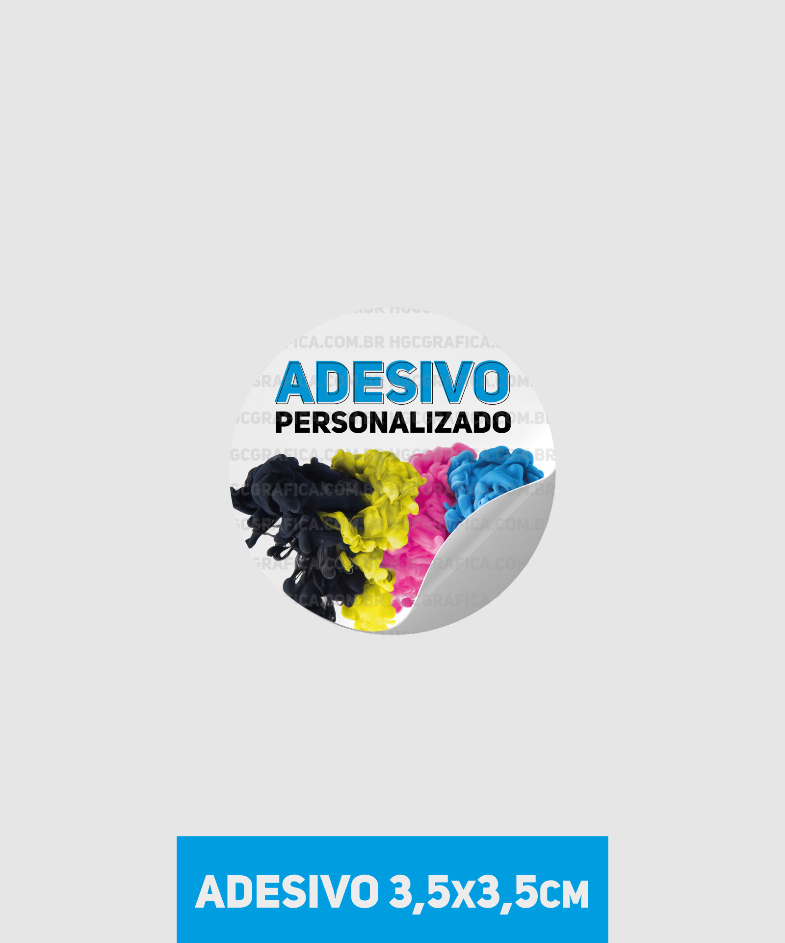 Adesivo em Vinil normal 3,5x3,5cm