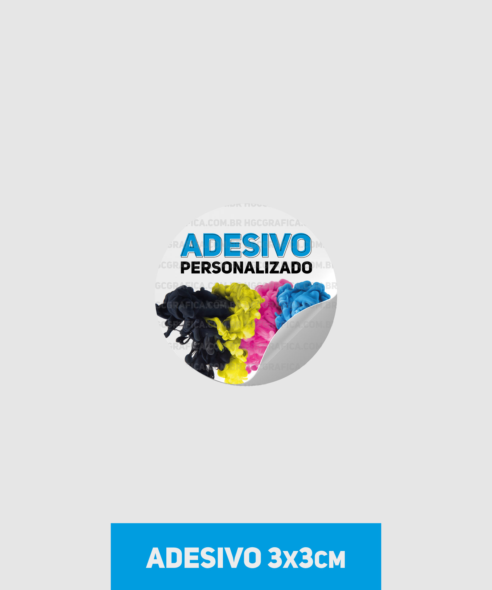 Adesivo em Vinil normal 3x3cm