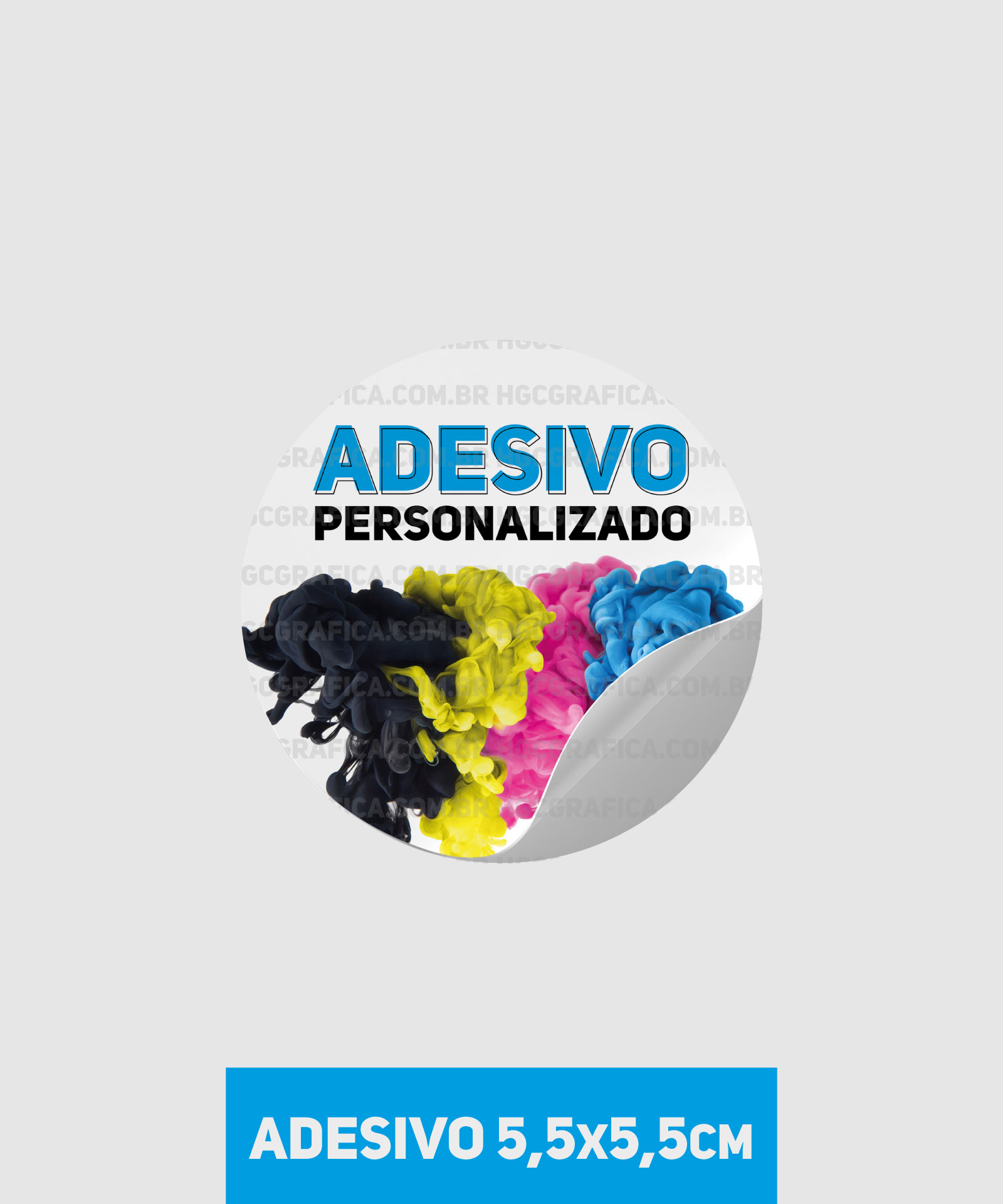 Adesivo em Vinil normal 5,5x5,5cm