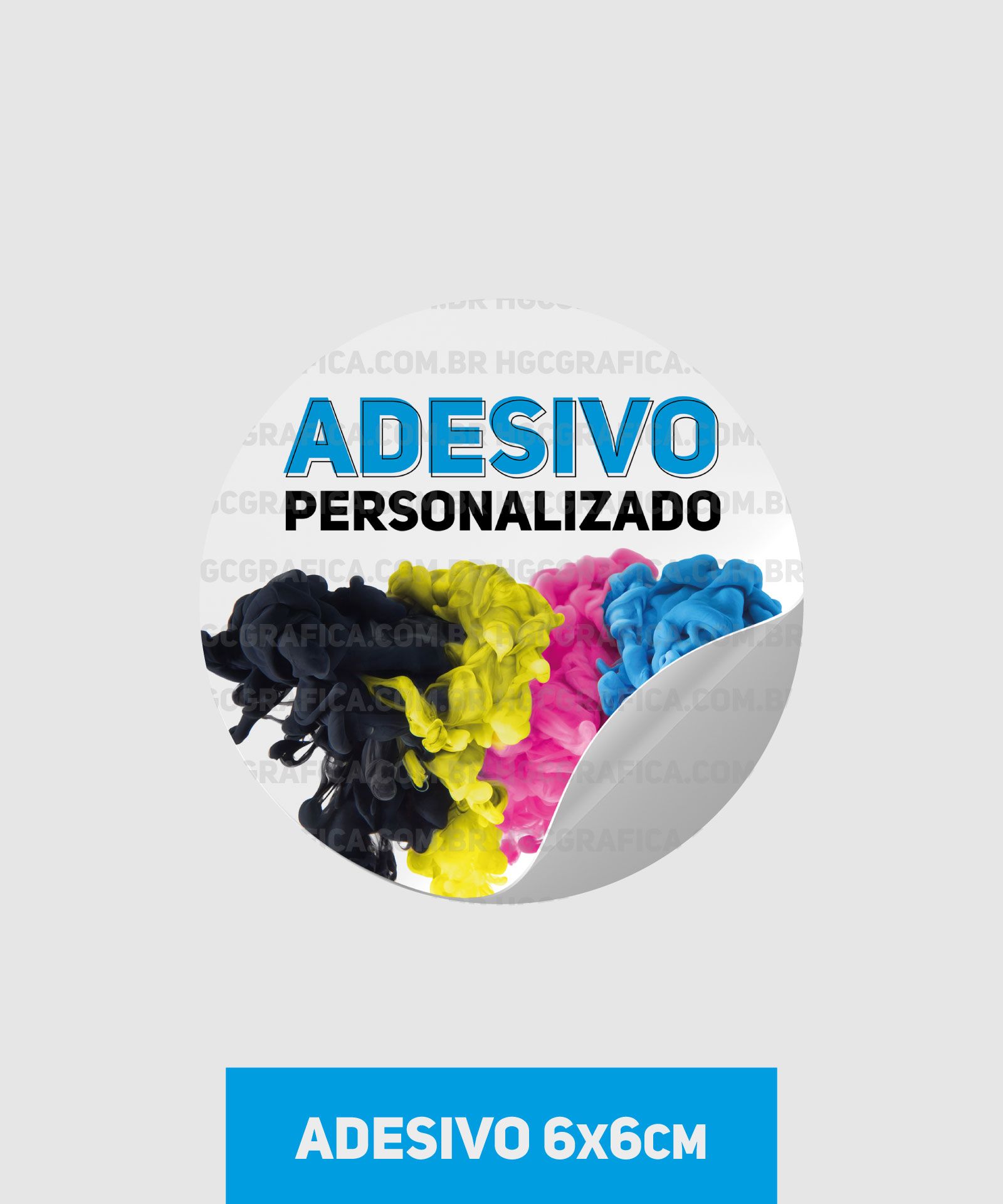 Adesivo em Vinil normal 6x6cm