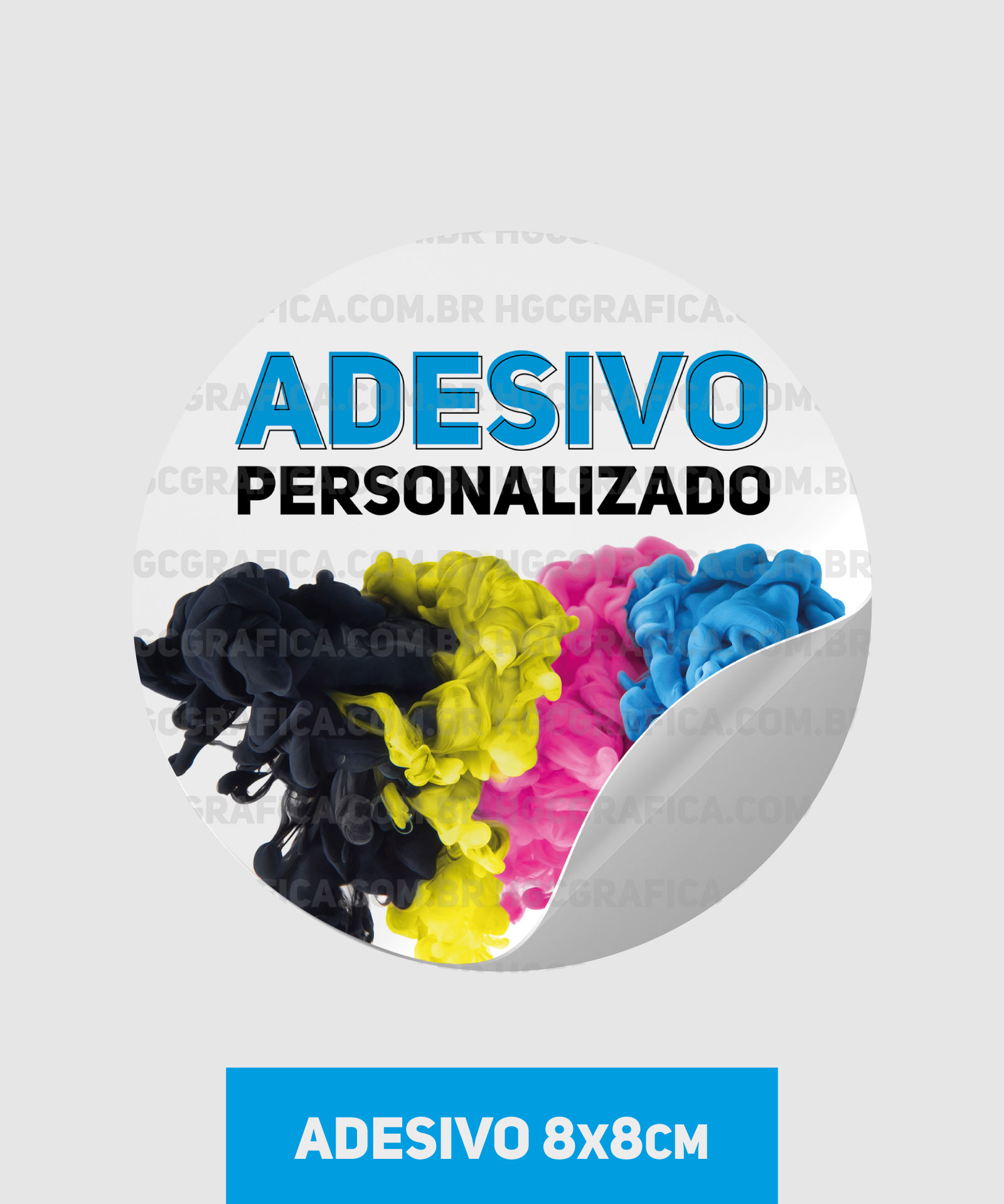 Adesivo em Vinil normal 8x8cm