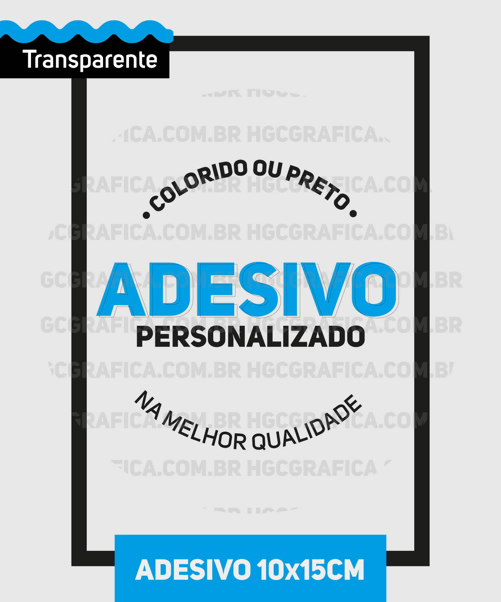 Adesivo em Vinil Transparente - 10x15cm
