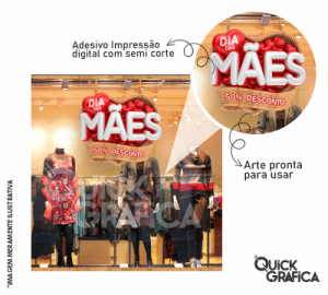 Adesivo para Vitrine Vinil Adesivo 4x0