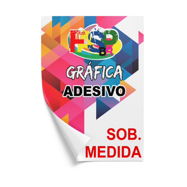Adesivo Vinil Personalizado Sob. Medida 4x0 Corte Reto