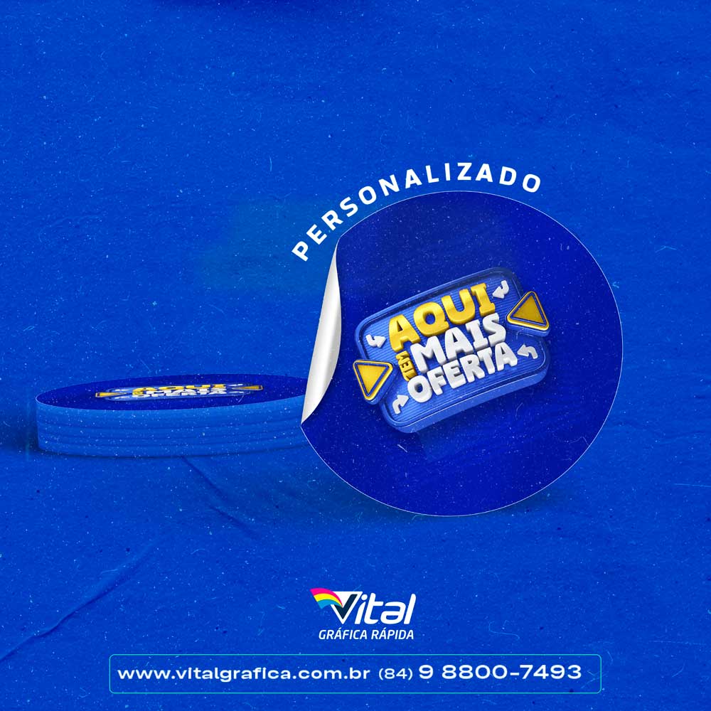 Adesivo Vinil Plástico RECORTADO - 3x3cm, 500 und