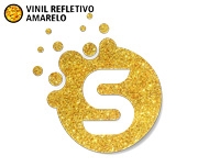 Adesivo Vinil Refletivo Amarelo Plotter