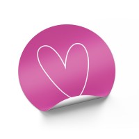 ADESIVOS CORAÇÃO ROSA