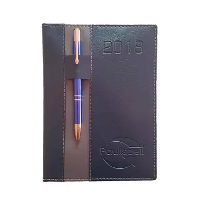 Agenda Diaria Capa Vertical e Porta Caneta