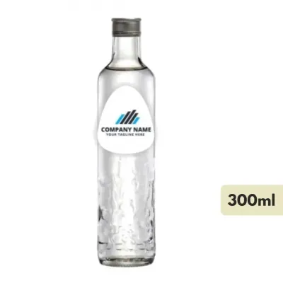 Água mineral personalizada em garrafa de vidro 300ml