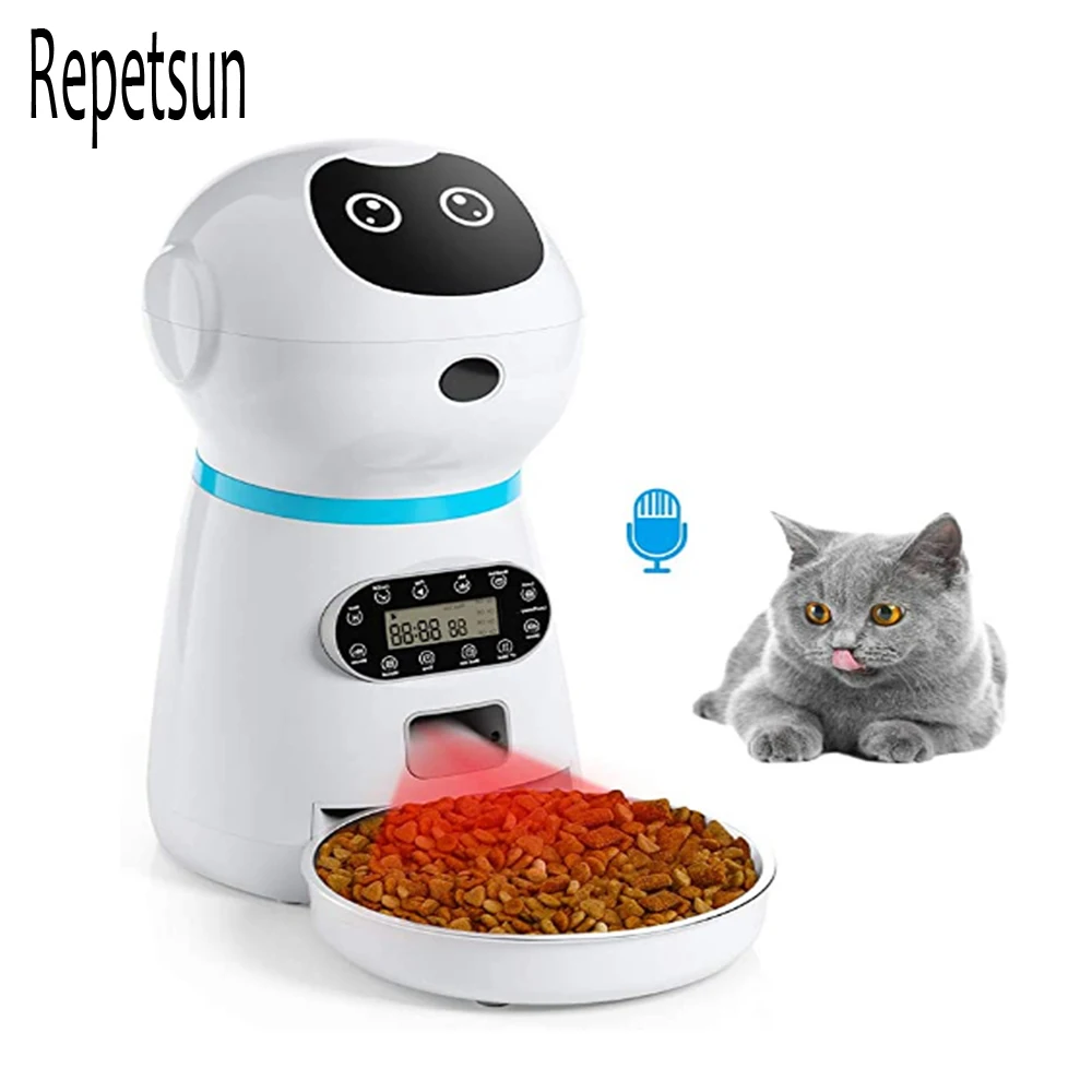 Alimentador Automático Inteligente 3,5L com Controle de Voz e Programação para Cães e Gatos