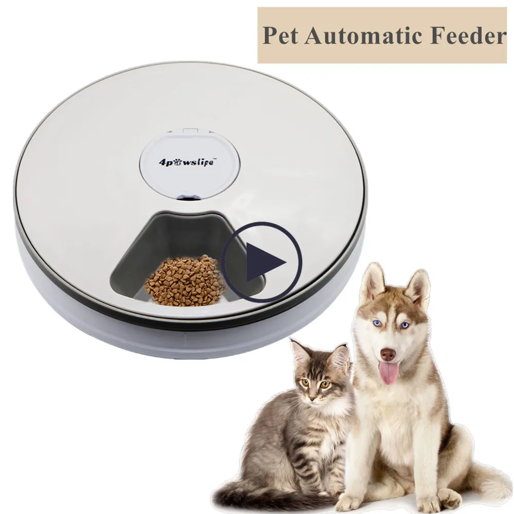 Alimentador Automático para Animais de Estimação com Controle de Porção, Função Anti Seco e Molhado - Dispenser de Ração para Cachorros e Gatos