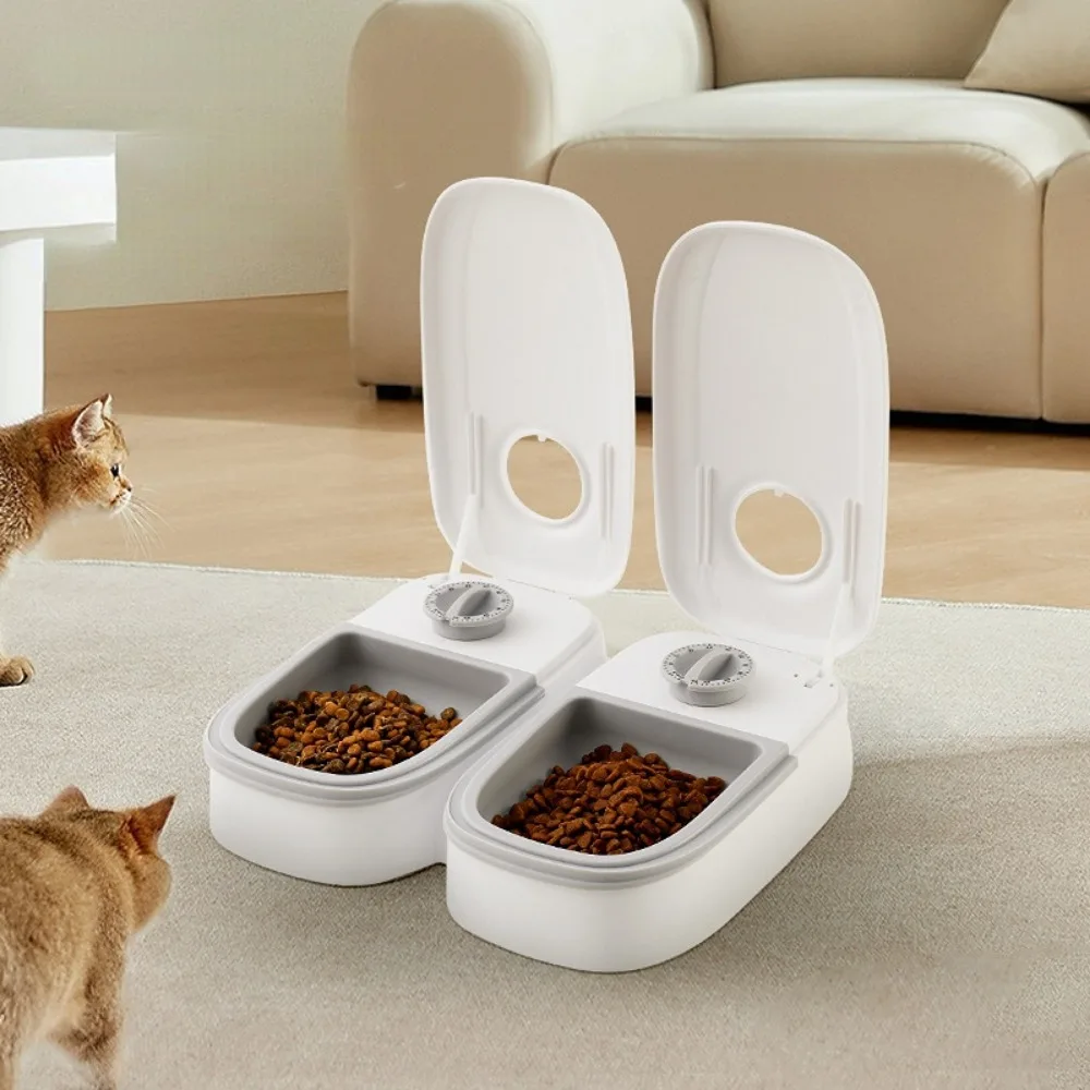 Alimentador Automático para Pets com Temporizador, Dispensador Inteligente de Ração Úmida e Seca, Ideal para Gatos e Cães