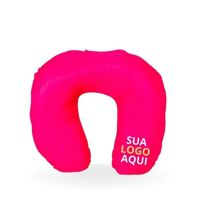 Almofada de Pescoco Rosa Personalizada 2 Cores