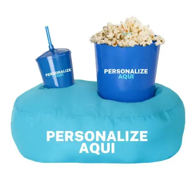 Almofada de Pipoca Azul Com Sua Marca 1 Cor