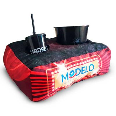Almofada de pipoca com balde e copo