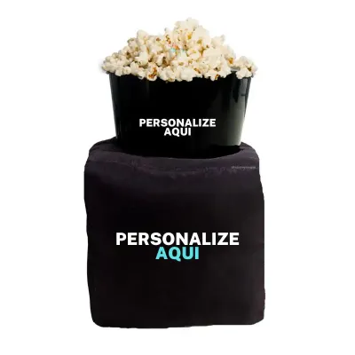 Almofada de Pipoca Cubo Com Sua Logo 2 Cores