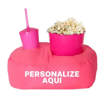 Almofada de Pipoca Rosa com sua marca 1 cor