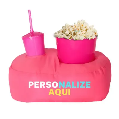 Almofada de Pipoca Rosa Com Sua Marca 3 Cores