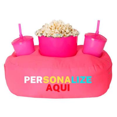 Almofada de Pipoca Rosa Personalizada 4 Cores
