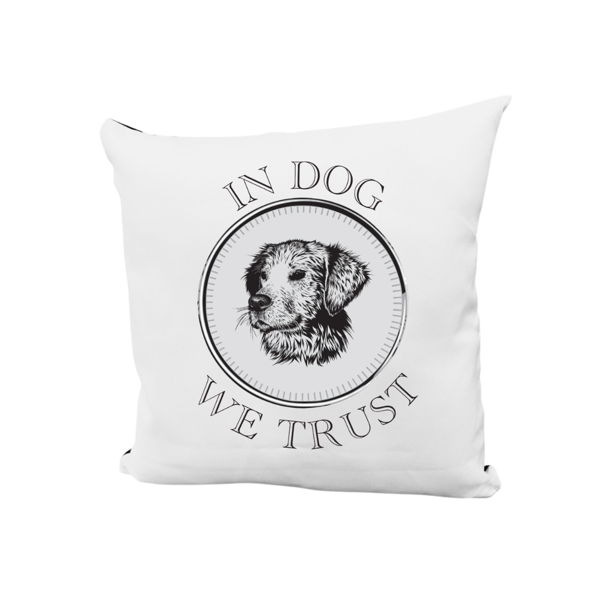 Almofada Decorativa 30x30 com Zíper - Dog Lover- In Dog We Trust