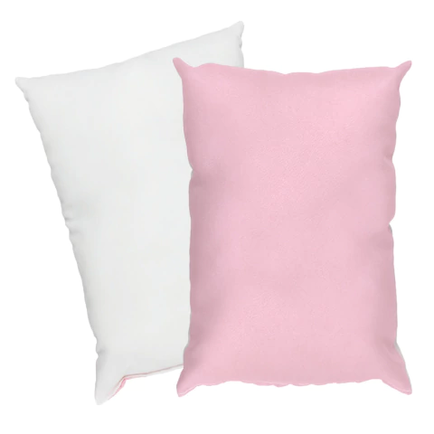 Almofada para Sublimação Branca e Rosa Bebê - 20x30cm