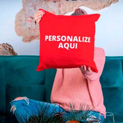 Almofada Vermelha 40x40 Personalizada 1 Cor