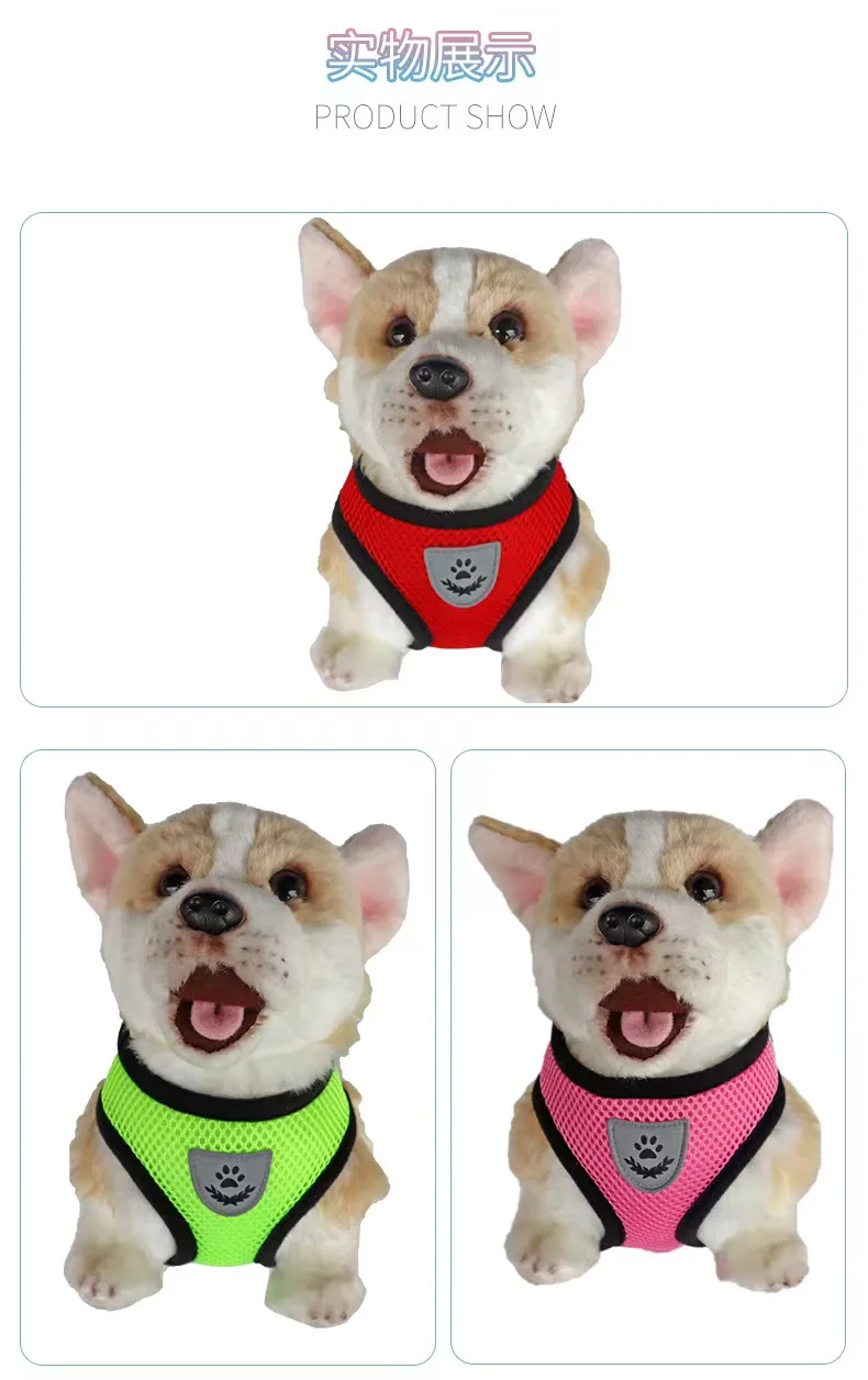 Arnês Ajustável para Cães com Corda de Tração - Coleira e Colete Confortável para Animais de Estimação