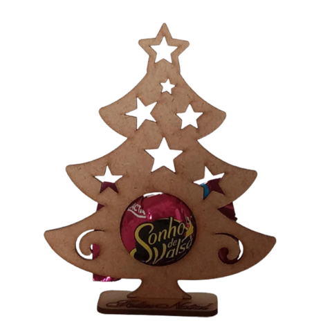 Árvore de Natal Porta Bom bom em mdf de 15 cm lembrancinha